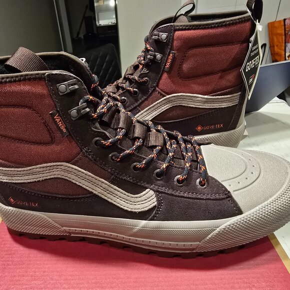 Vans SK8-HI MTE Gore-Tex Bitter Chocolate Mens size 10 Boot Hiking MTE 3 GTX NEW - Picture 1 of 8